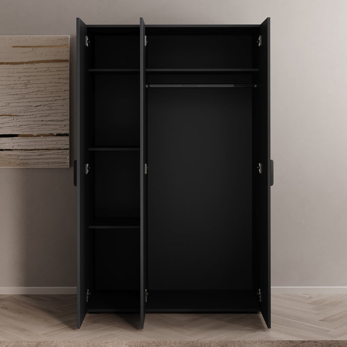 Meubella - Kledingkast Brussel - Antraciet - 111 cm