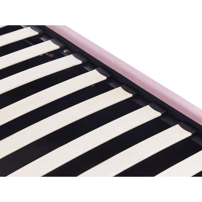 Beliani - ANET - Bed met opbergruimte - Roze - 90 x 200 cm - Fluweel