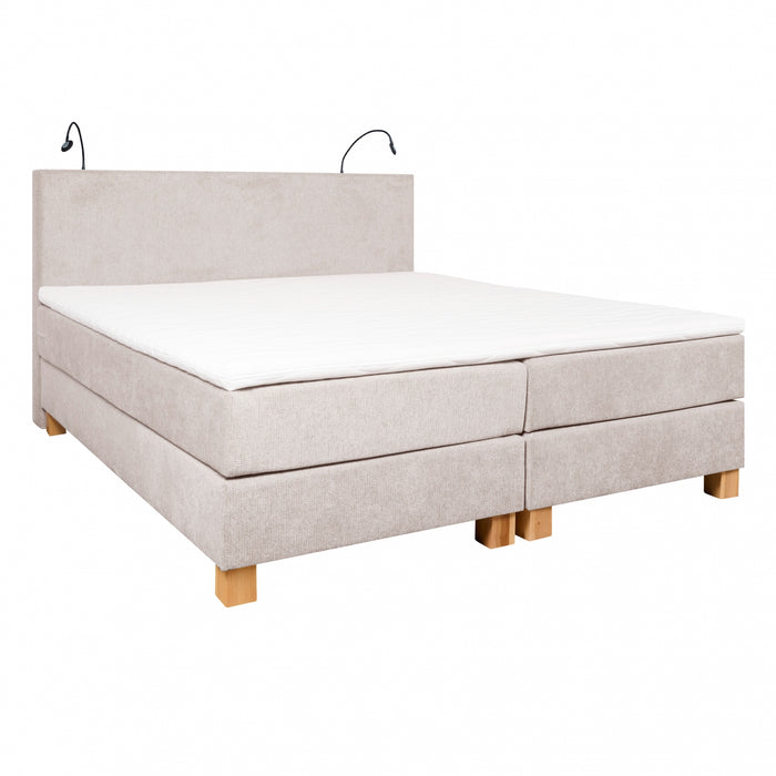 Boxspring Valencia - Beige - Textiel
