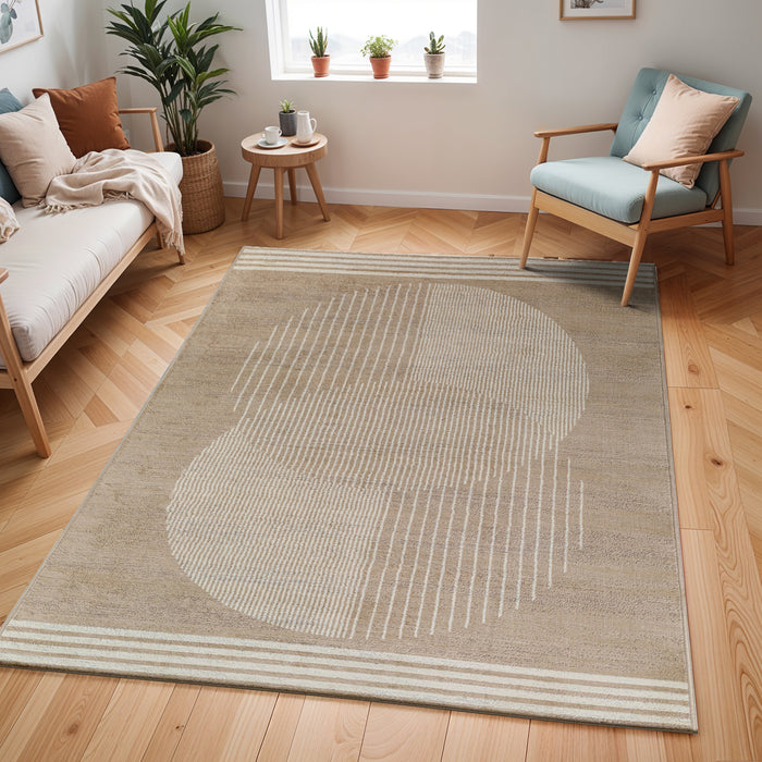 by fonQ Weeve Vloerkleed 160 x 215 cm - Donker Beige