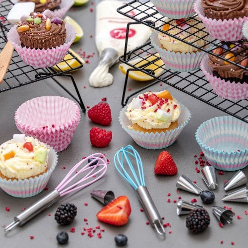 Cupcake vormpjes, 32 Stuks, Blauw - Tala