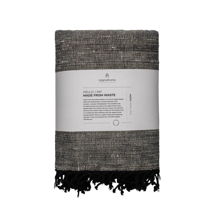 Originalhome Khadi Tafelkleed Zwart (250x130 cm)