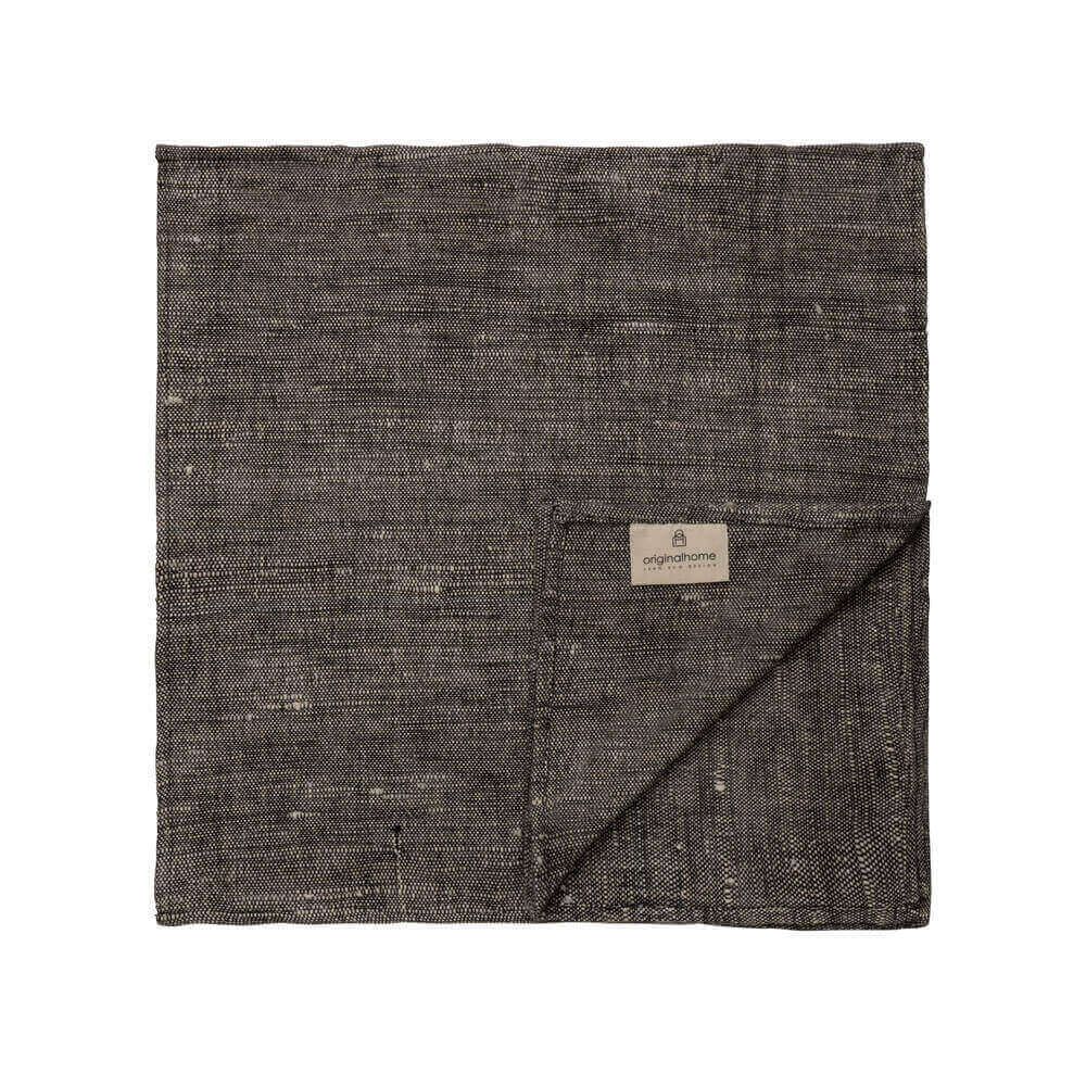 Originalhome Khadi Tafelservet Zwart 4x (44x44 cm)