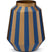 Pip Studio Vaas Stripes - van Metaal - Blauw| Goud - 24x29cm