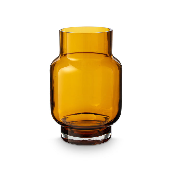 vtwonen Vaas - Bloemenvaas van Glas - Bruin - 21x32cm