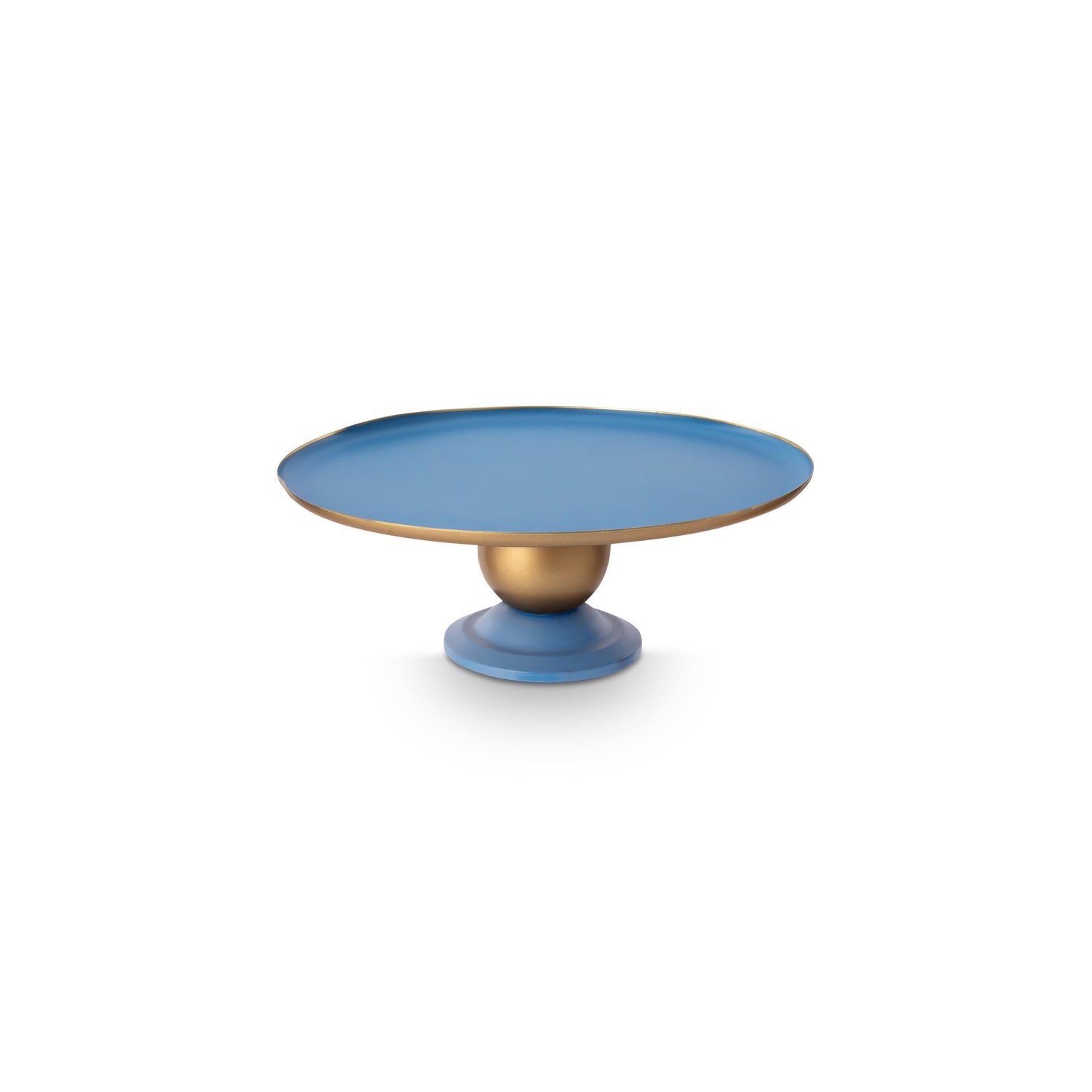 Pip Studio Serveerschaal Rond - Fruitschaal - Blauw| Goud - 32x12.5cm