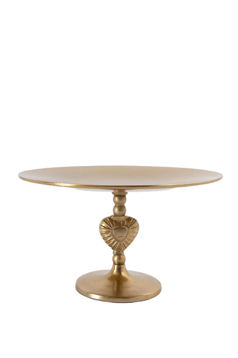 Sissy-Boy Goudkleurig taartplateau met hart