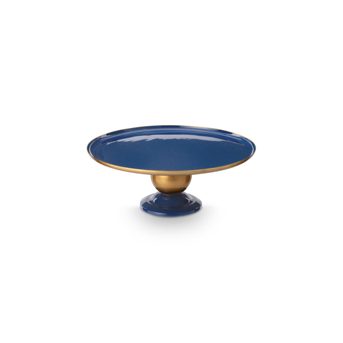 Pip Studio Serveerschaal Rond - Fruitschaal - Navy| Goud - 32x12.5cm