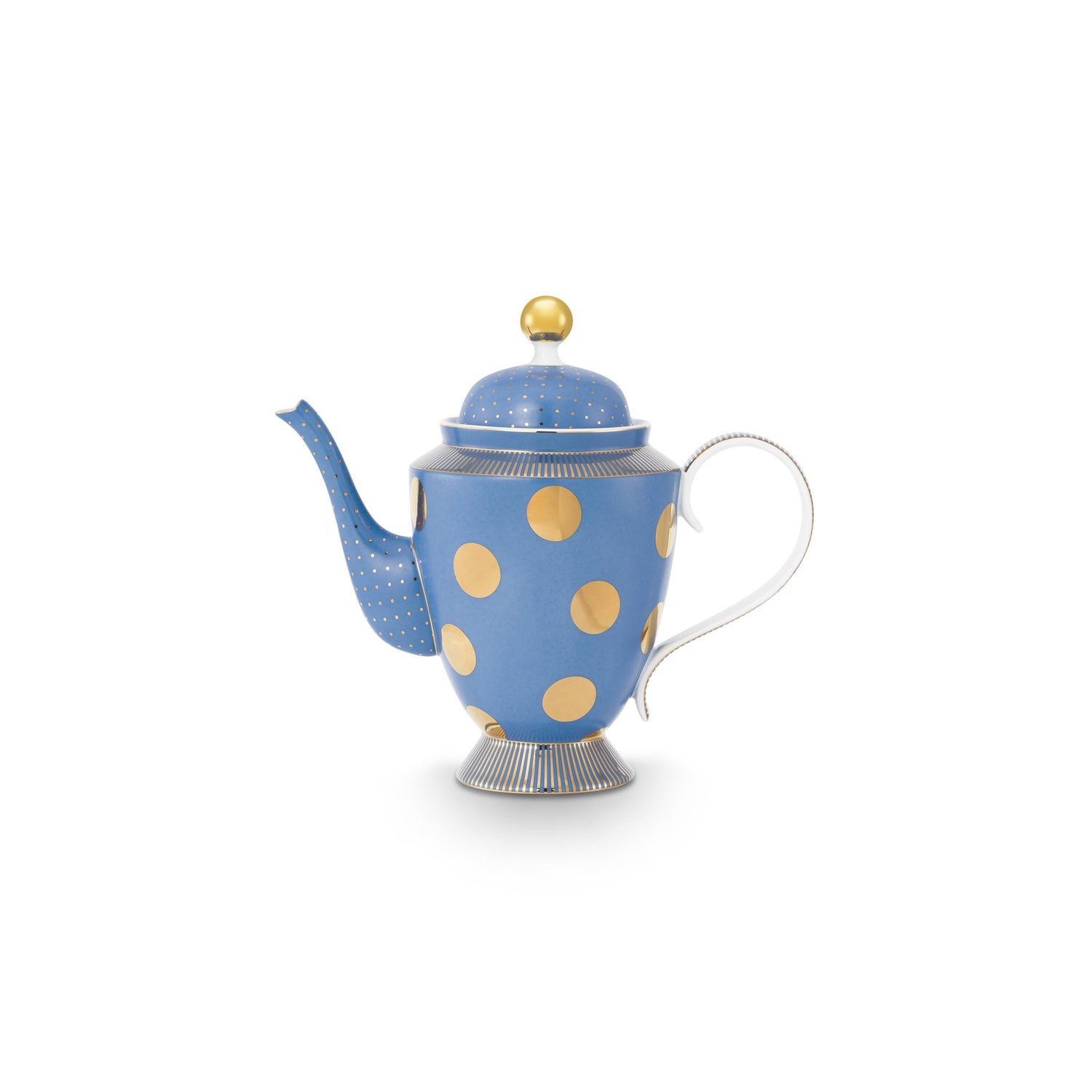 Pip Studio Theepot Dot Delight - Theekan - Lichtblauw| Goud - 1,25l