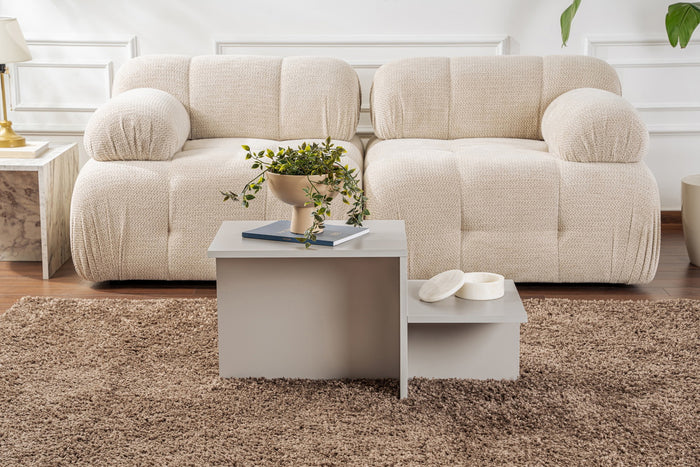 Giga Meubel - Salontafel Rechthoek Grijs - 80x40x40cm - Harmony