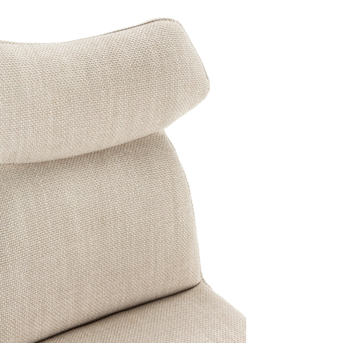 Calicosy - Set 2 stoelen DARA - L47 cm - Stof & zwart metaal