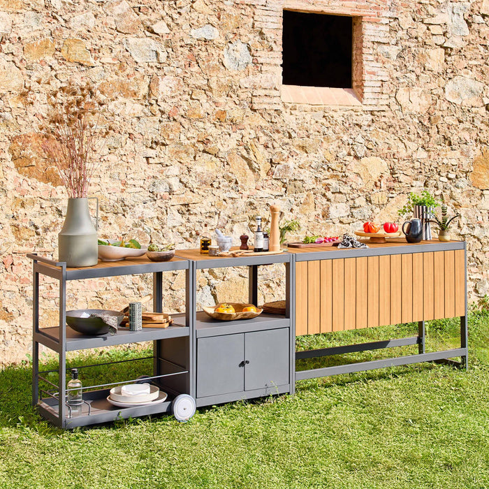 sweeek - Buitenkeuken met 3 aluminium modules