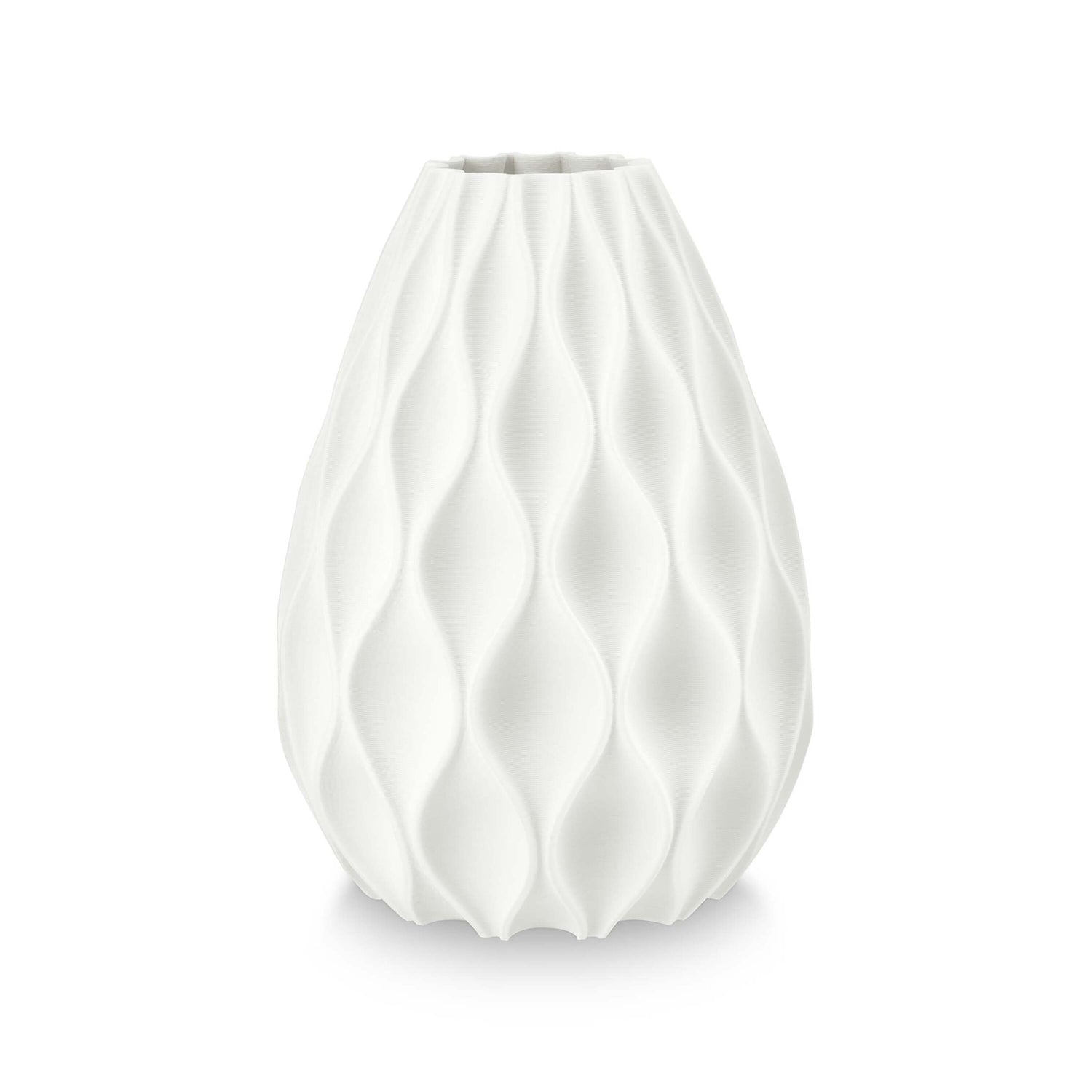 vtwonen Vaas Waves  - Bloemenvaas van Porcelein - 3D print - 20x28.5cm