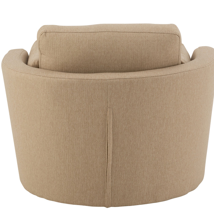 J-Line loungestoel Swiv - hout|textiel - beige