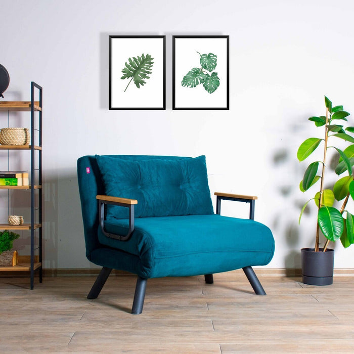 Calicosy - Slaapfauteuil SANDO - B67 cm - Groen