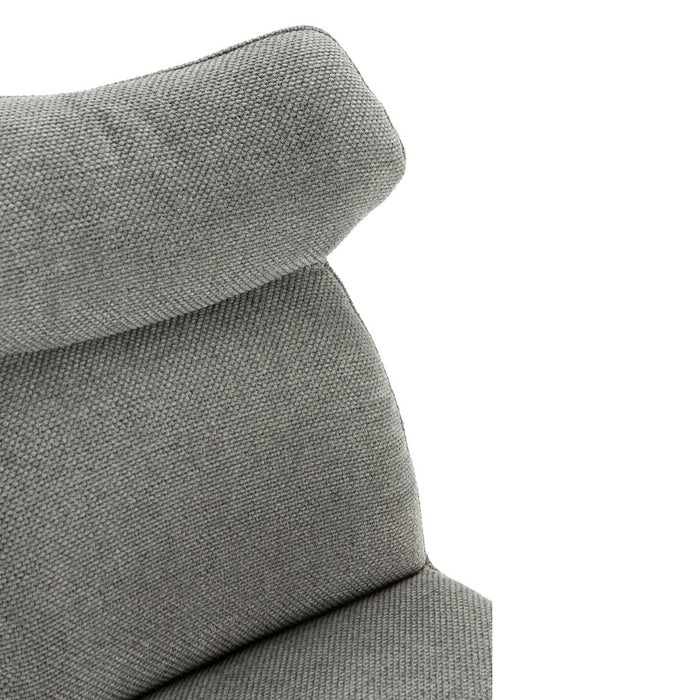 Calicosy - Set 2 stoelen DARA - L47 cm - Stof & zwart metaal