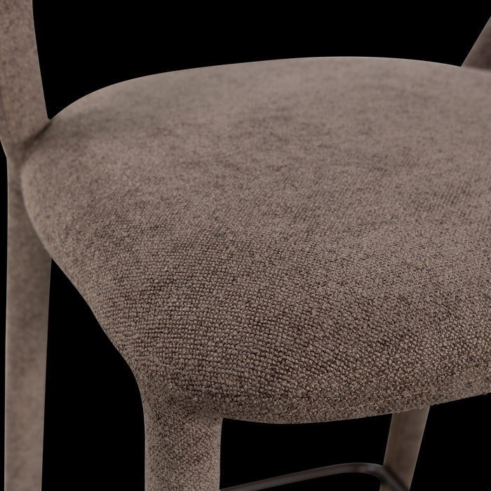 WOOOD Noble Barstoel - Geweven Stof - Taupe - 95x48x52