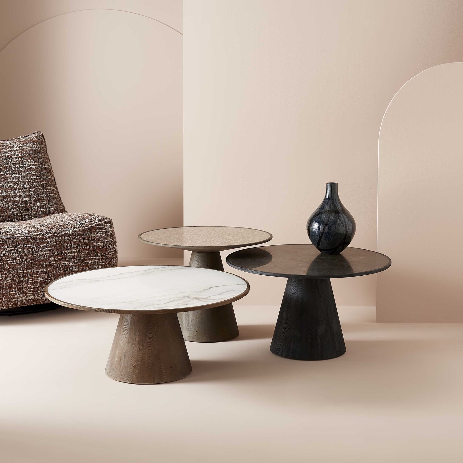 Signature - Bijzettafel MAFRA - L60 cm - Eiken en glas