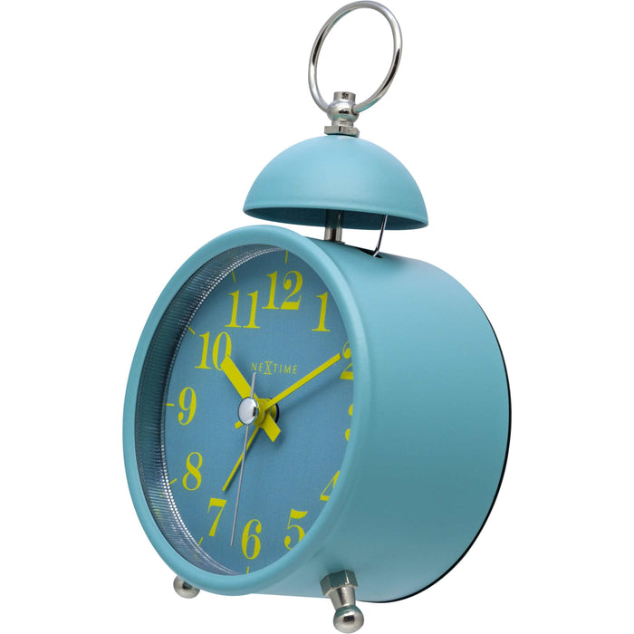NeXtime - NeXtime - Wekker -  16 cm - Metaal - Turquoise - 'Single