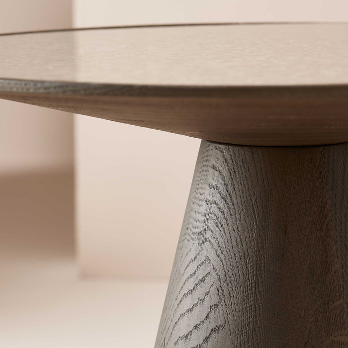 Signature - Bijzettafel MAFRA - L60 cm - Eiken en glas