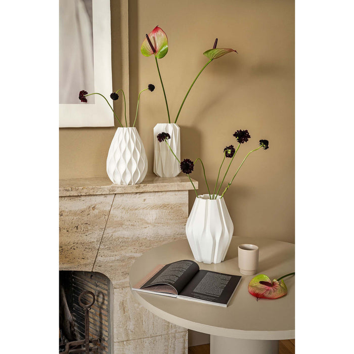 vtwonen Vaas Waves  - Bloemenvaas van Porcelein - 3D print - 20x28.5cm