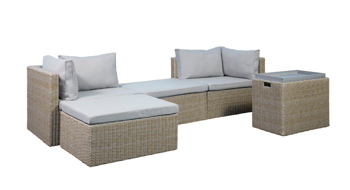 Giga Living - Loungeset Modular Bruin|Beige Set van 6