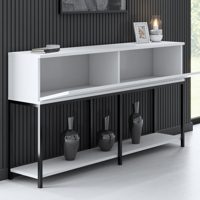 Calicosy - Consoletafel LORD - B150 cm - Wit| Zwart