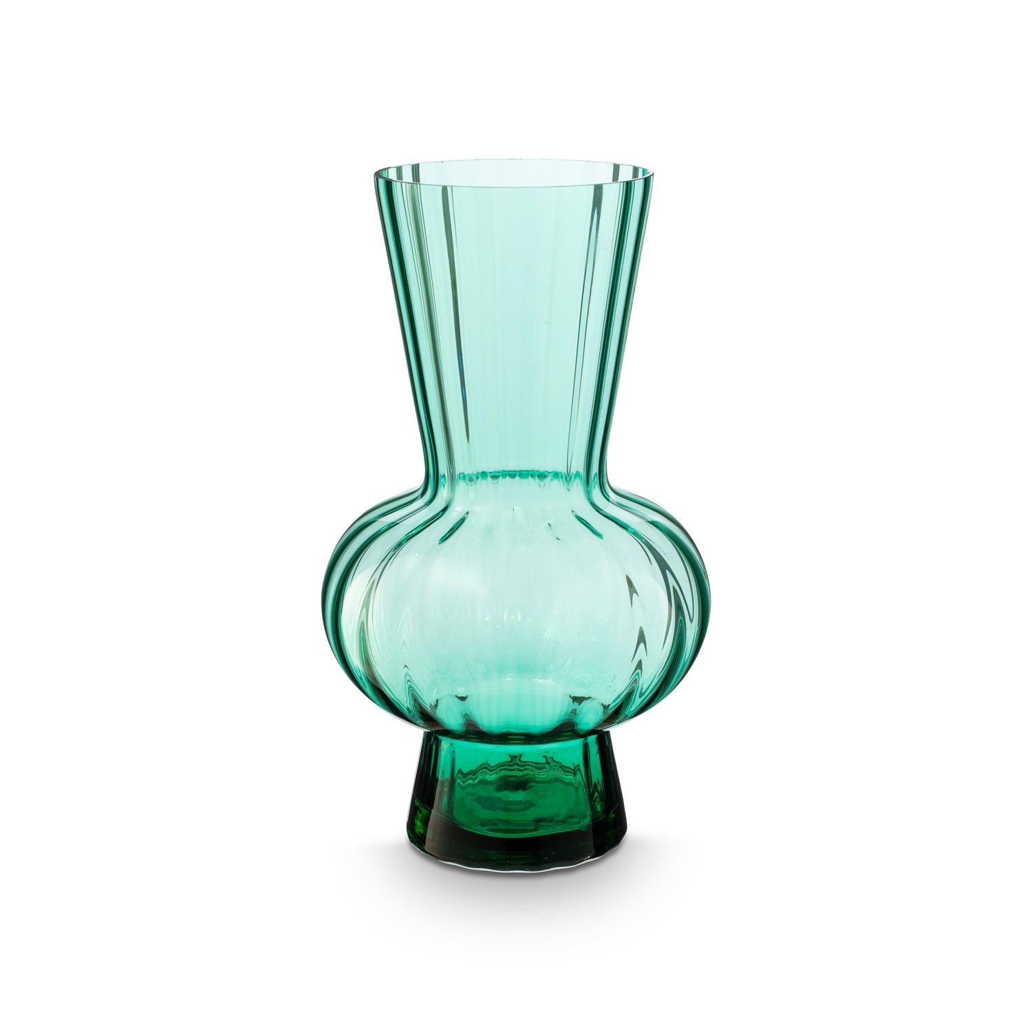 vtwonen Vaas - Bloemenvaas van Glas - Groen - 26x45cm