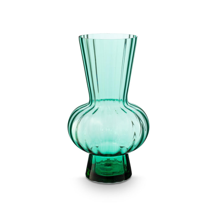 vtwonen Vaas - Bloemenvaas van Glas - Groen - 26x45cm