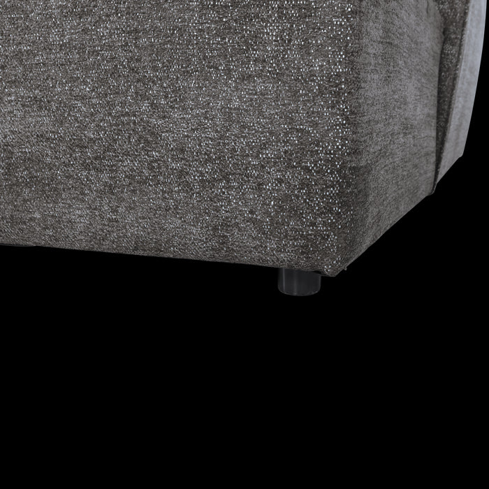 WOOOD Tibas Chaise Longue Bank Links - Geweven Stof - Grijs