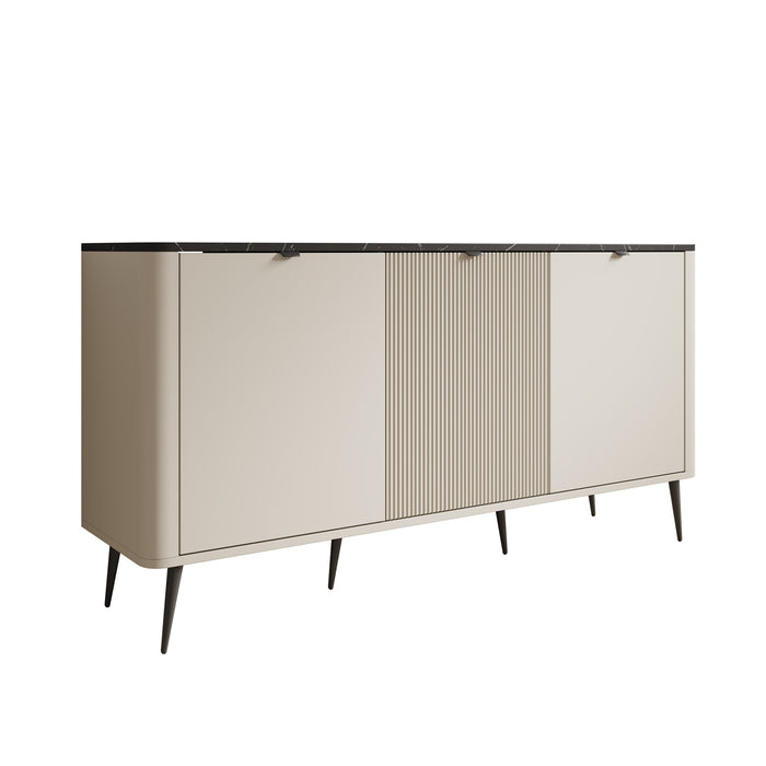 Meubella - Dressoir Mace - Beige - 160 cm