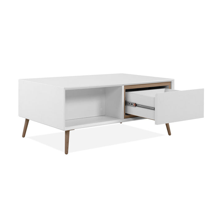 Calicosy - Salontafel Arona - 94 cm - Houtlook & Wit