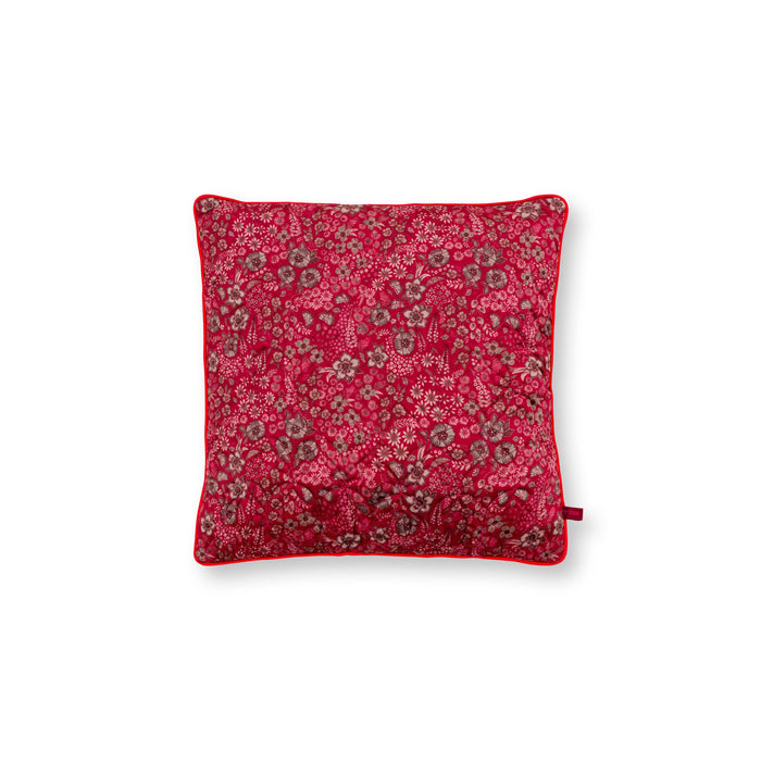 Pip Studio Sierkussen Quilted Daisy Dreams - Rood - 50x50cm