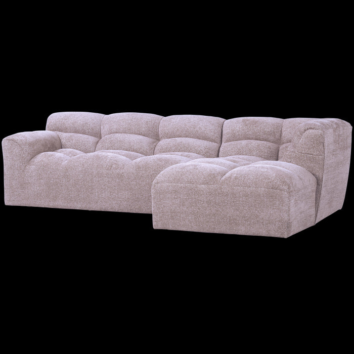 WOOOD Tibas Chaise Longue Bank Rechts - Geweven Stof - Warm Lila