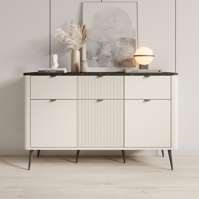 Meubella - Dressoir Mace - Beige - 130 cm