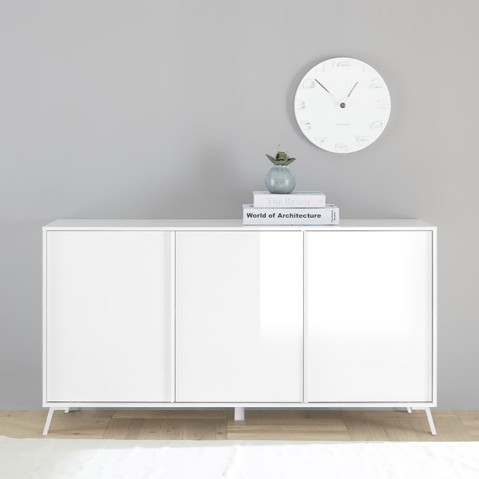 Calicosy - Buffetkast met 3 Deuren CITY - B156 cm - Wit