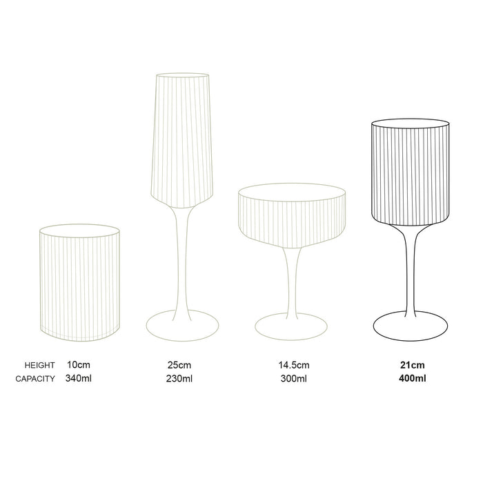 vtwonen Wijnglazen voor Witte Wijn - Glazen set van 4 - Gouden Rand