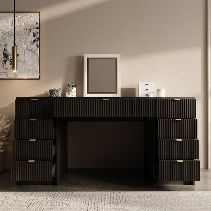 Meubella - Kaptafel Tavares 2 - Zwart - 154 cm