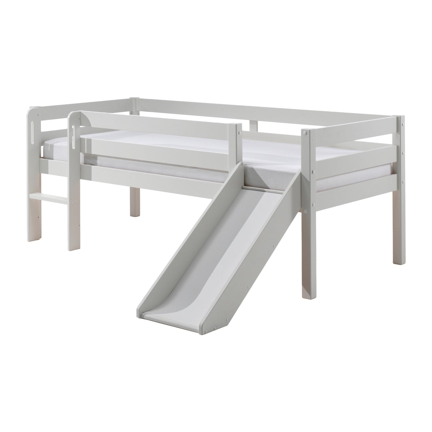 Vipack Pino Halfhoogslaper met Glijbaan 90 x 200 cm - Wit