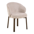 by fonQ Lura Eetkamerstoel - Donker Eiken / Beige
