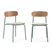Calicosy - Set 2 stoelen ADRIANA - L46 cm - Stof & metaal
