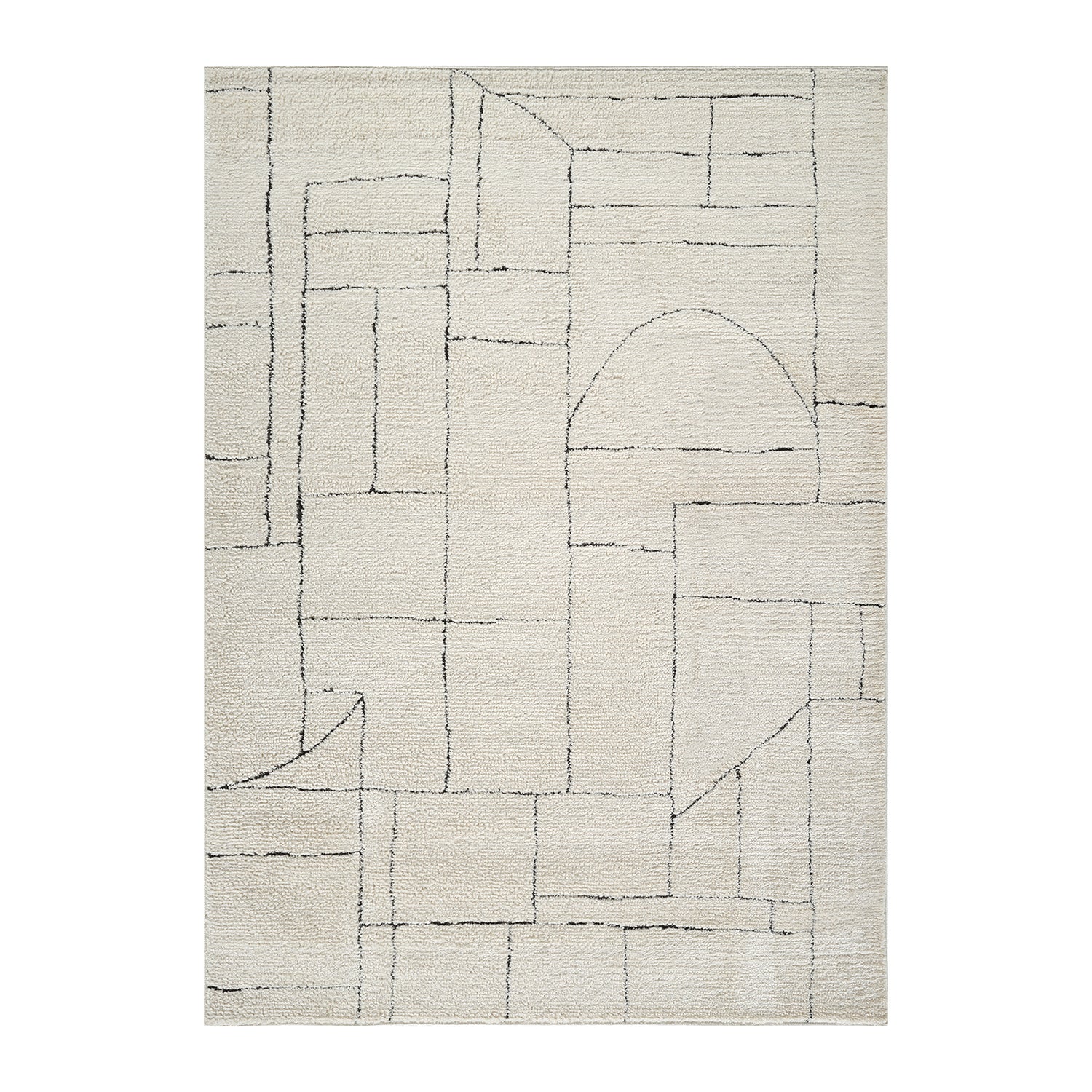 by fonQ Ribble Vloerkleed 160 x 213 cm - Zwart