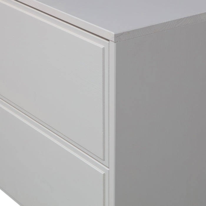 WOOOD Yissa Tv-Meubel Met Twee Lades - Grenen - Wolkengrijs