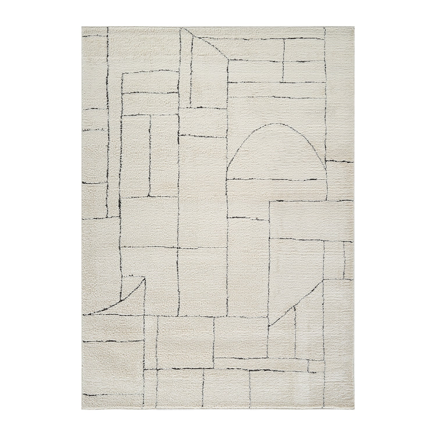 by fonQ Ribble Vloerkleed 200 x 275 cm - Zwart