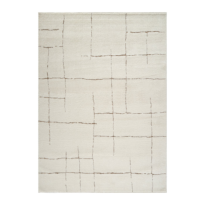 by fonQ Stribb Vloerkleed 200 x 275 cm - Latte