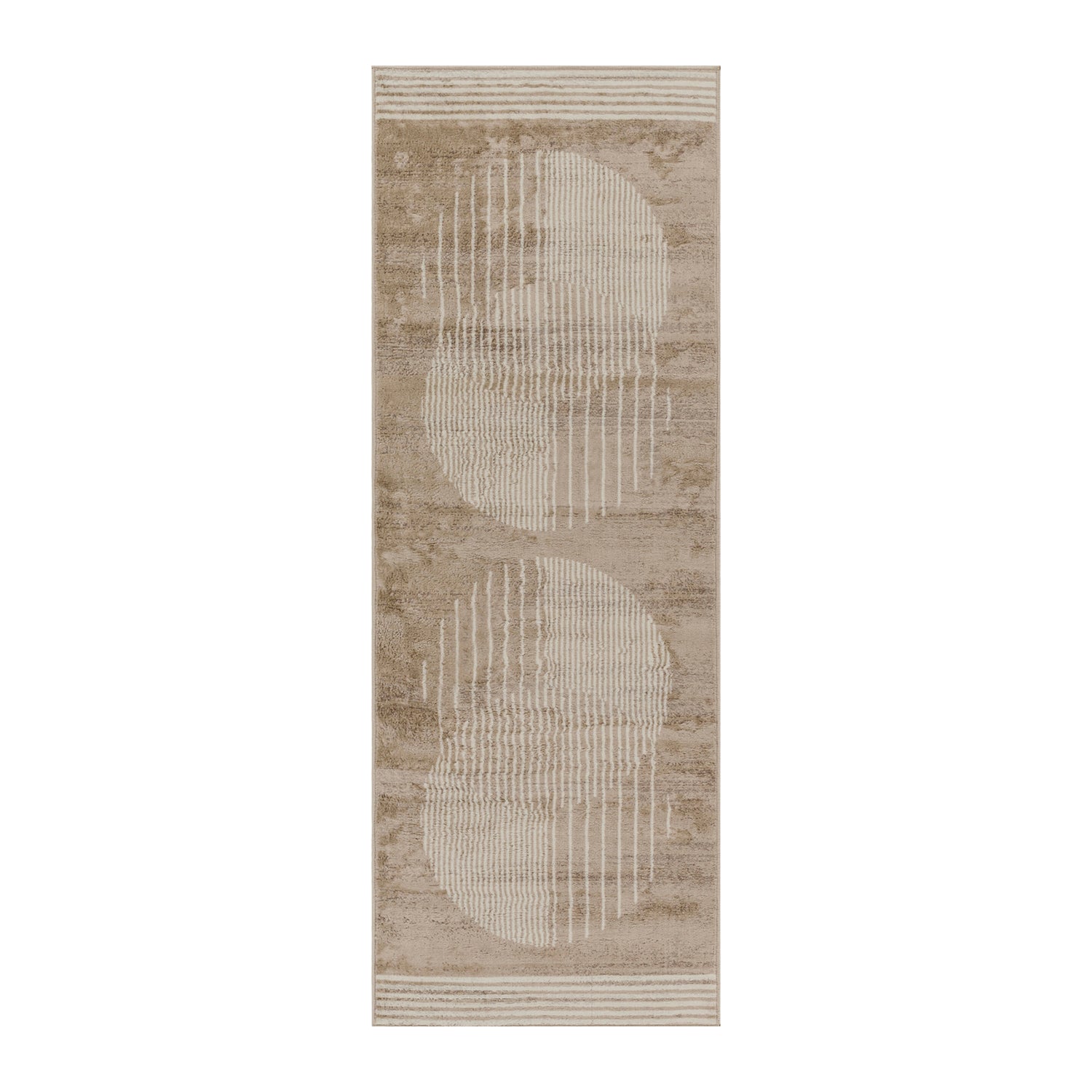 by fonQ Weeve Runner Vloerkleed 80 x 220 cm - Donker Beige