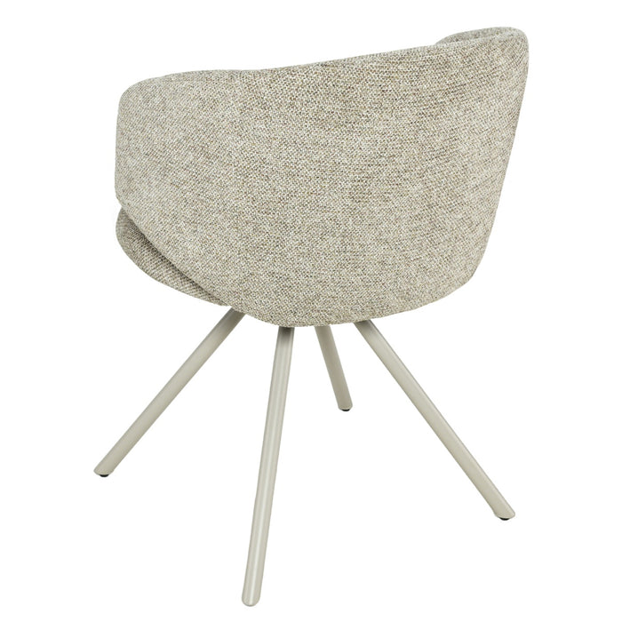 DÉJA Living - Eetkamerstoel - Taupe Stof - Draaibaar - Sueca