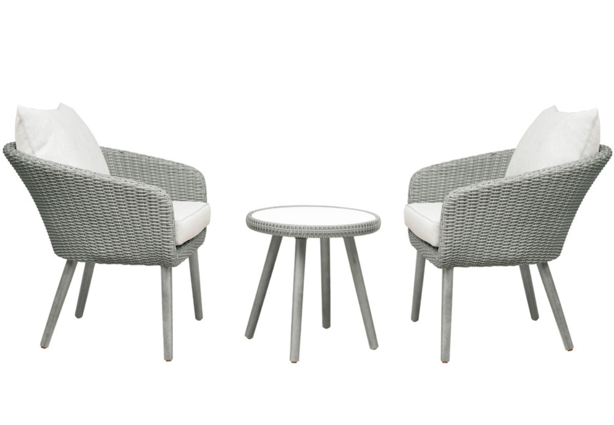 Giga Living - Bistroset Grijs - PE Wicker - Set Van 3