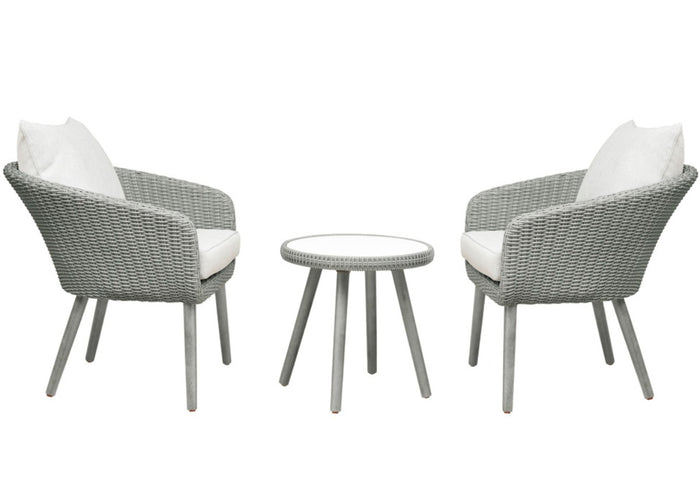 Giga Living - Bistroset Grijs - PE Wicker - Set Van 3