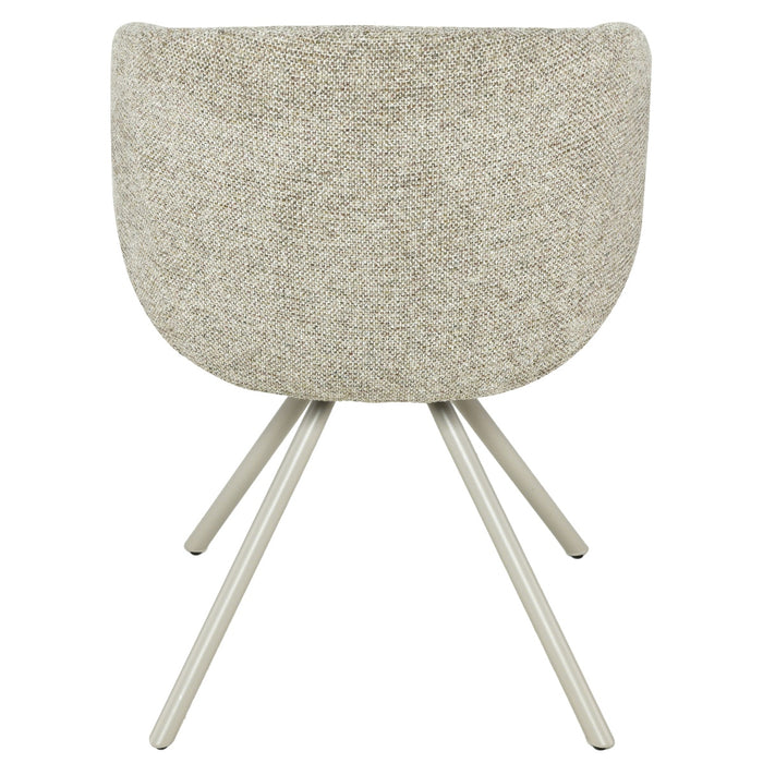 DÉJA Living - Eetkamerstoel - Taupe Stof - Draaibaar - Sueca